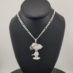 Sterling Silver 925 Snoopy Pendant Necklace – Classic Peanuts Character Jewelry